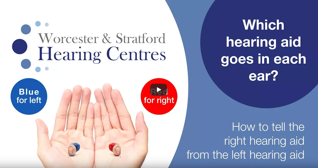How do I tell the right hearing aid from the left hearing aid?